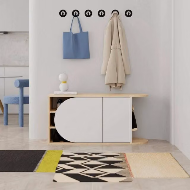 Mobile Portascarpe Kyle, Scarpiera 8 Paia, 104x37x50h cm Marrone Quercia