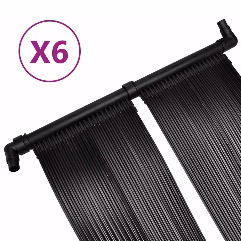 Pannelli Solari Riscaldatori per Piscina 6 pz 80x620 cm
