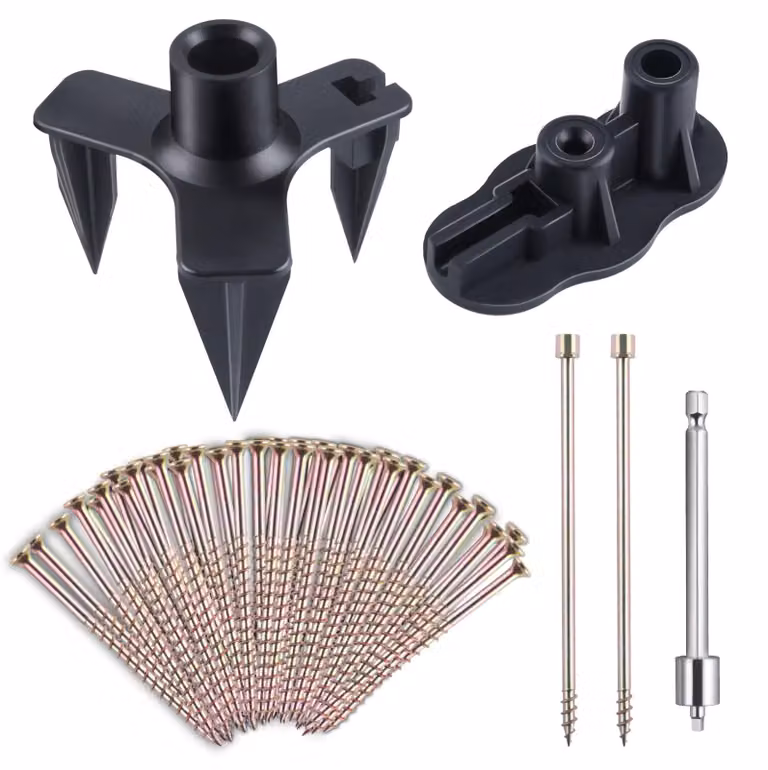 Kit di riparazione per pavimenti che scricchiolano, composto da 5 strumenti, 50 viti, adatto per pavimenti in moquette, legno e vinile