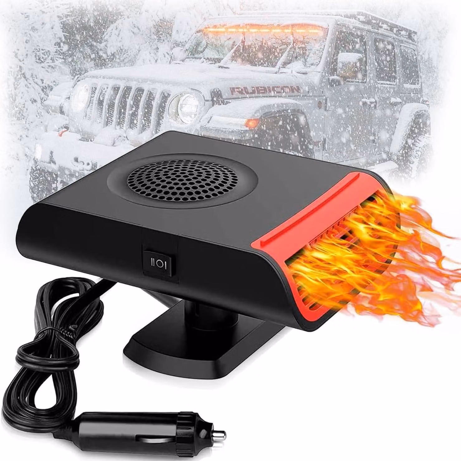 Riscaldatore per auto, 12 V, 150 W, girevole a 360 gradi, riscaldatore per auto
