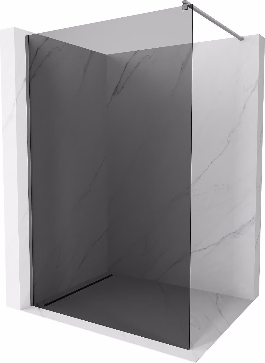 Mexen Kioto parete doccia Walk-in 120 x 200 cm, grafite 8 mm, gun metal - 800-120-101-95-40