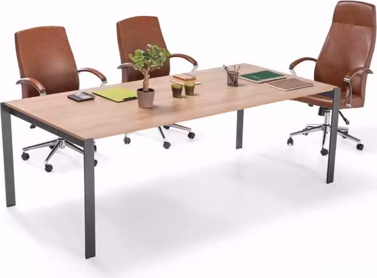 Moderner Großer Konferenztisch Holz Designer Büro Arbeitszimmer Möbel
