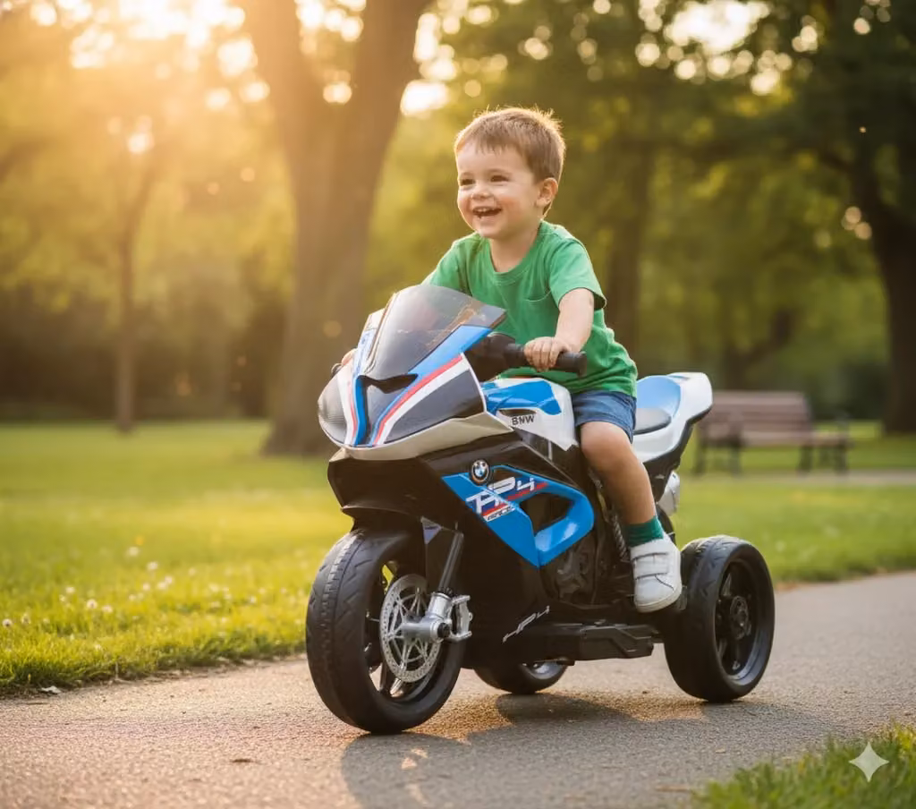 Moto Elettrica per Bambini BMW HP4 Sport 3R Blu con Batteria Ricaricabile 12V – 2