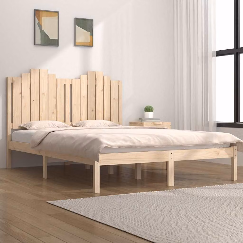 Giroletto vidaXL in legno massello di pino in stile rustico, L/P/H: 195,5 x 140,5 x 110 cm – 1