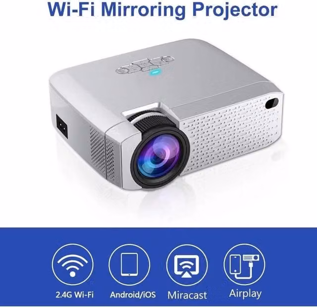 Proiettore LED Wifi Andowl con 5600 Lumen e connessioni USB, HDMI, VGA, SD per proiezione da 36 a 150 pollici Q-a16b – 1