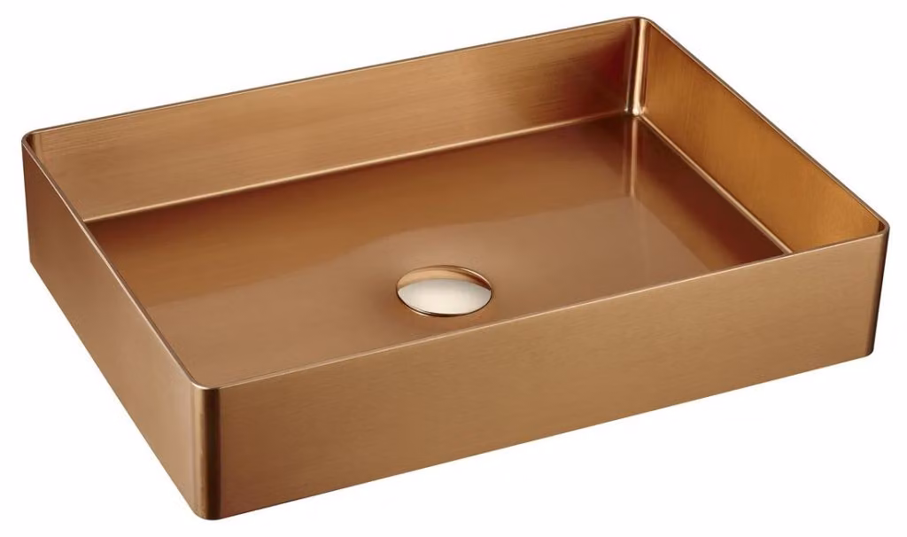 Sapho Aurum - Lavabo 500x350 mm, senza sfioratore, rame opaco AU303