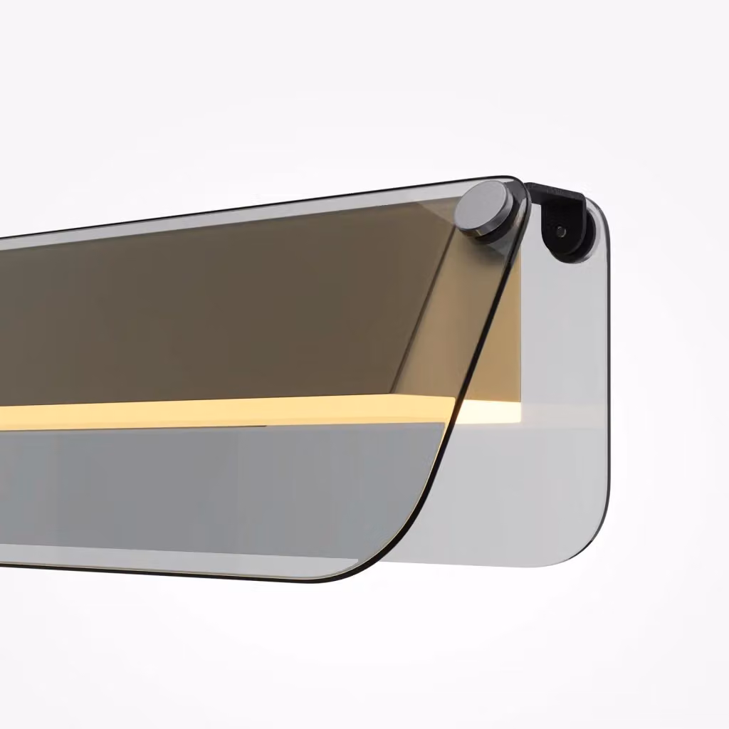 Applique Maytoni Flat con 1 luce LED integrata in ottone e vetro trasparente color oro/ottone – 2