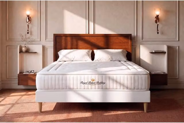 Materasso Lancaster Royal Palace Bedding con Molle Insacchettate e Memory Foam, Rigido, 3 Zone di Comfort, Bianco, L 80 x P 200 x H 22 cm – 1