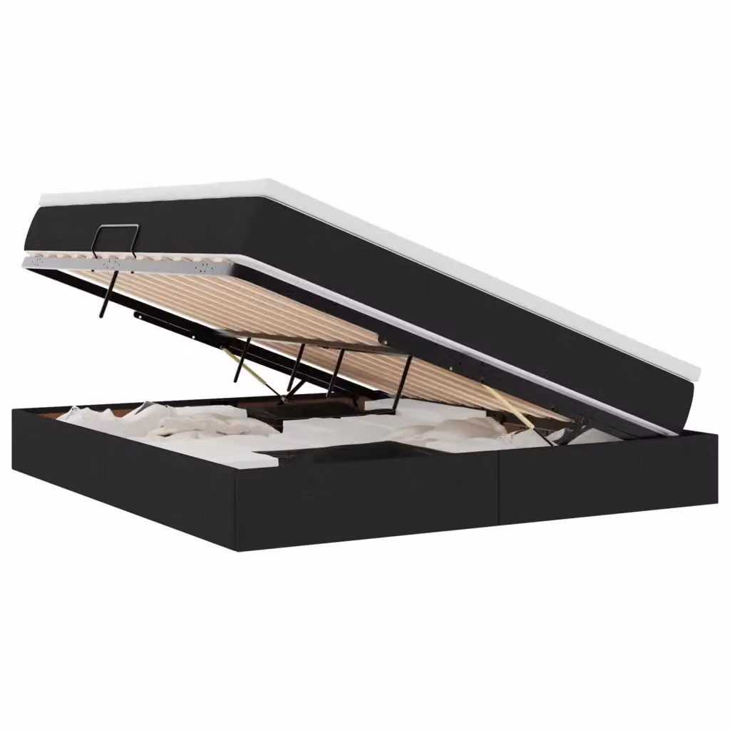 Letto con contenitore e materasso ibrido vidaXL Nero L: 160 cm, P: 200 cm, H: 204 cm – 2