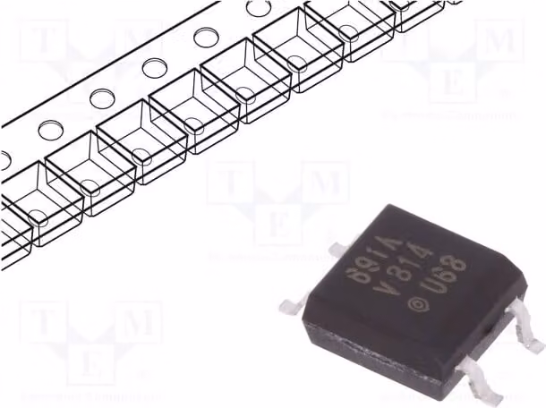 1 optoisolatore Uce: 70V SFH691AT, optoisolatore con uscita SMD, 1 canale