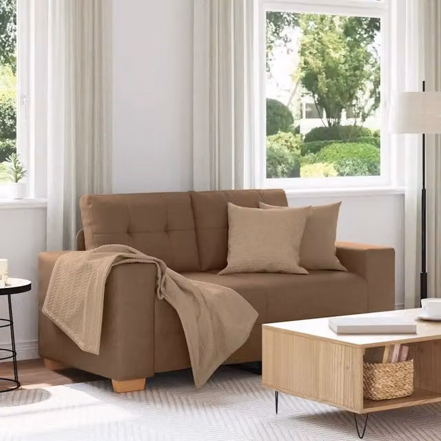 Divanetto moderno vidaXL in tessuto marrone L: 160 cm, P: 77 cm, H: 82 cm