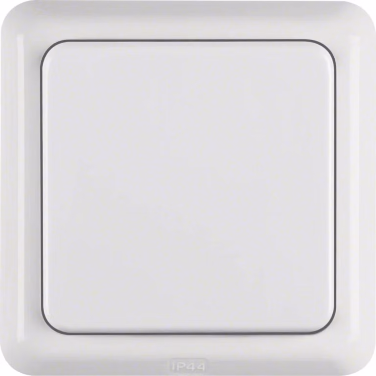 Presa Hager SCHUKO WWG1111PW con coperchio ribaltabile e cornice WG da incasso IP44 pws