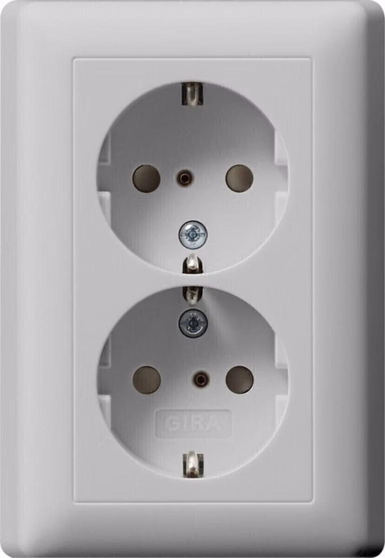 Gira SCHUKO presa di corrente 2-f. 0783015