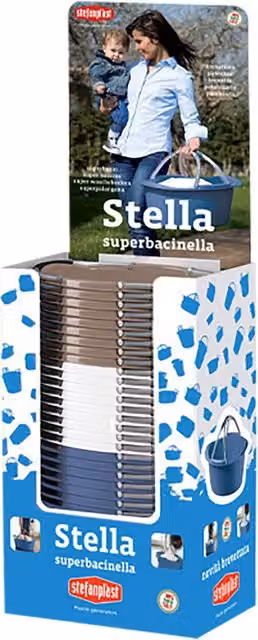 Espositore Cesta Portabiancheria Totale Stefanplast Stella 30 Pezzi