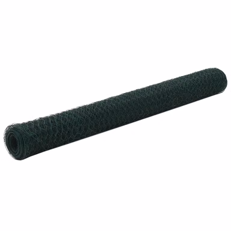 vidaXL Recinzione in filo d'acciaio con rivestimento in PVC 25x1,2 m Verde