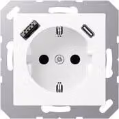 Jung SCHUKO Steckdose mit USB Typ AC A1520-15CAWWM (A1520-15CAWWM)