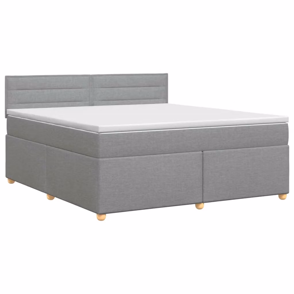 Letto box spring con materasso ibrido vidaXL Grigio Chiaro L: 140 cm, P: 200 cm – 2