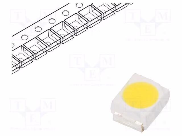 2 LED gialli (giallo fluorescente) 3528, PLCC2, 2180 mcd, SMD, angolo di visione 120°, OSG8DLS1C1A, diodi LED