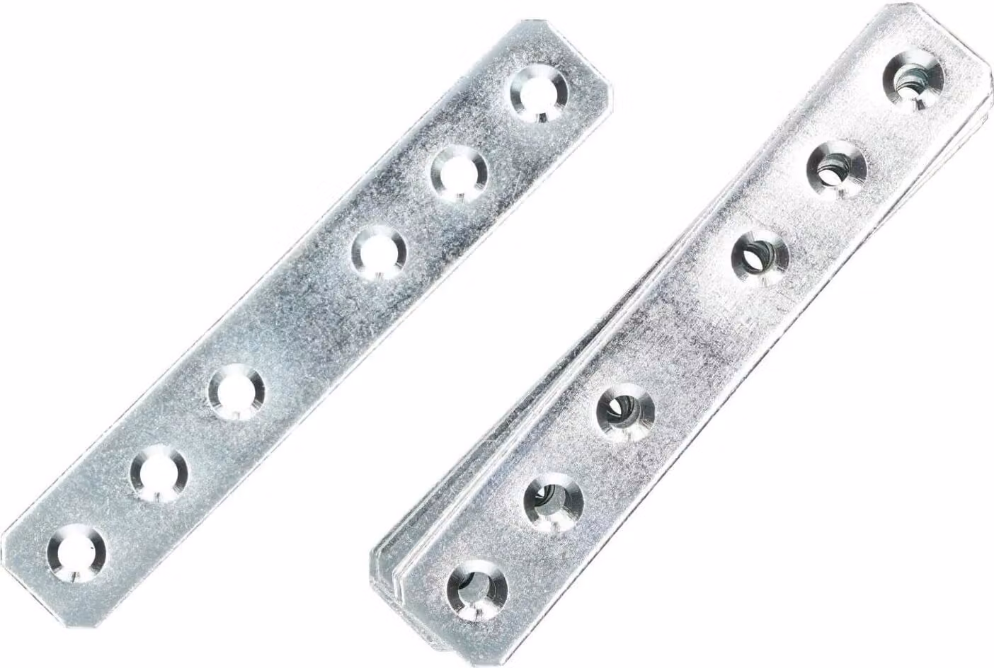 KOTARBAU® Set di 100 piastre forate 116 x 20 mm Argento zincato Connettore piatto Connettore in legno Interno - esterno Piastra forata Connettore in acciaio Lamiera forata Barra piatta