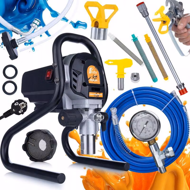 Spruzzatore di vernice da 1200W – Potente sistema di verniciatura con 3 filtri e tubo da 30 cm per una vasta copertura