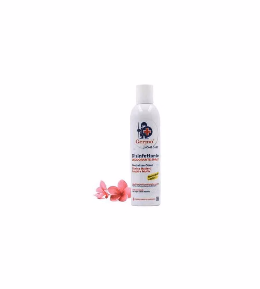 GERMO Spray Disinfettante Deodorante 400 ml Bianco per Superfici e Tessuti