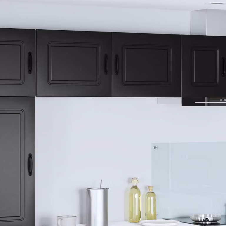 vidaXL Pannelli per lavastoviglie Kalmar 2 pezzi Nero opaco in MDF