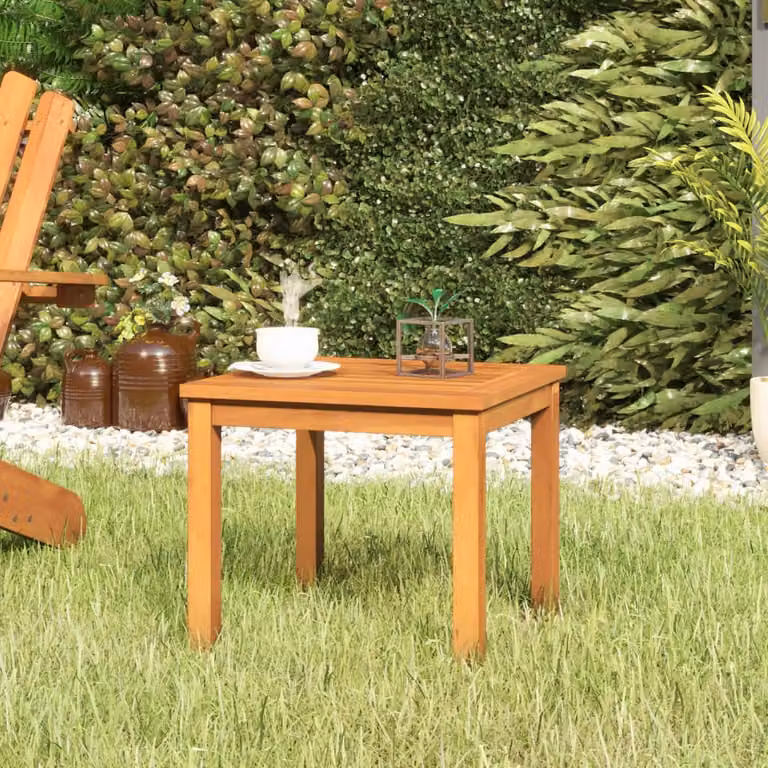 vidaXL Tavolino da Salotto Quadrato in Legno di Acacia Marrone L/P/H: 40 x 40 x 36 cm
