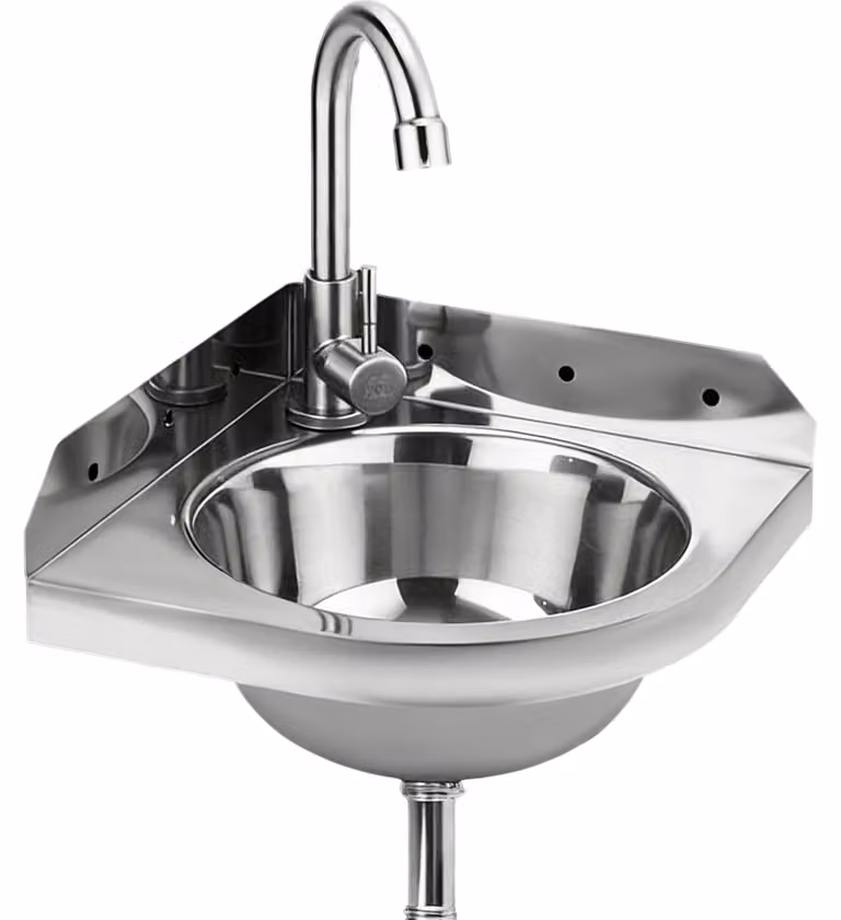 Lavello in acciaio inossidabile da 26 cm con rubinetto, per camper