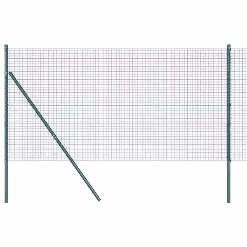 Recinzione a rete saldata vidaXL in acciaio e PVC verde da fissare a terra, L: 120 cm, H: 50 cm – 2