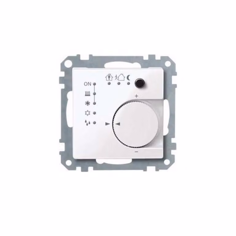 KNX RTR UP/PI con interfaccia pulsanti quadrupla, bianco attivo lucido, Sistema M