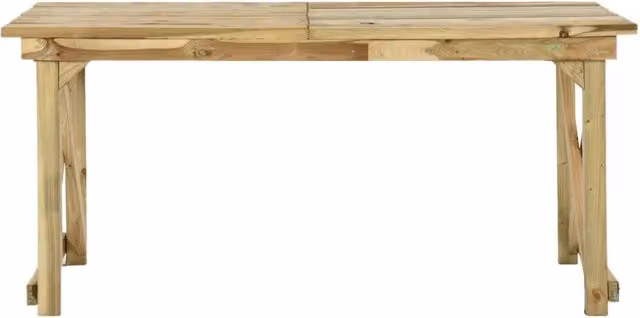 Tavolo da giardino rettangolare vidaXL in legno di pino trattato marrone L: 160 cm, P: 79 cm, H: 75 cm