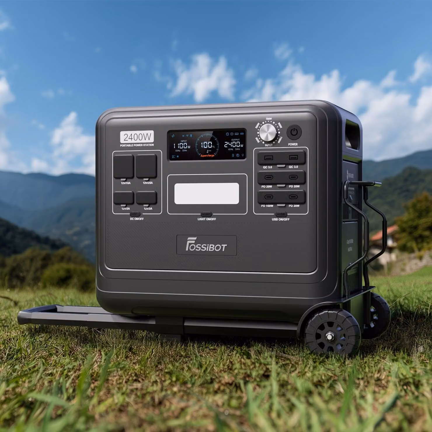 Centralina portatile di alimentazione - Batteria esterna - Generatore di emergenza - Centrale energetica per attività all'aperto - Colore: nero