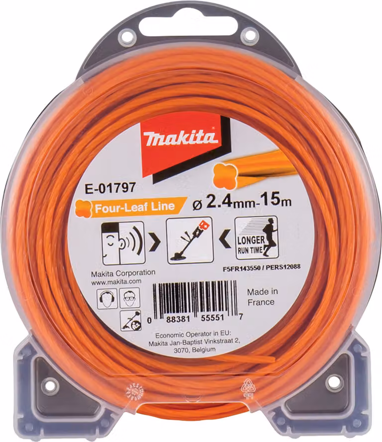 Makita E-01797 Linea di falciatura a quattro foglie 2,4mmx15m