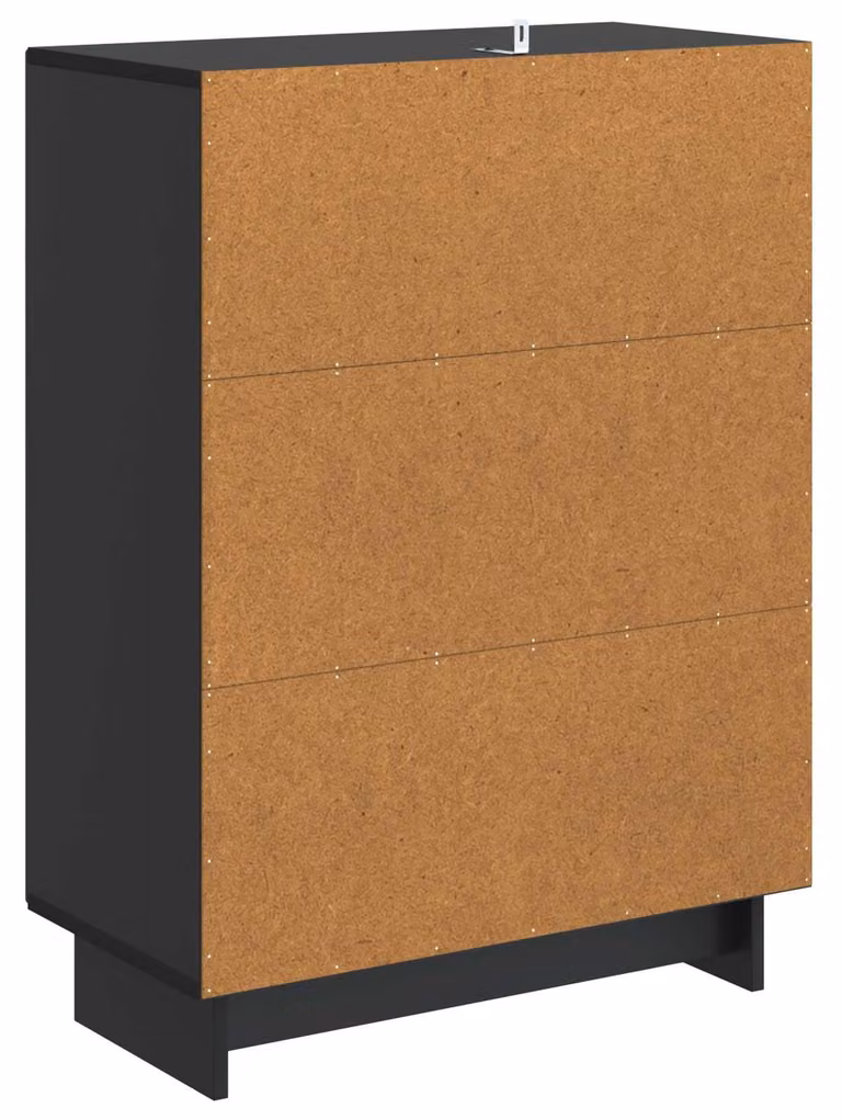Credenza Nero 66 x 34,5 x 90 cm Legno ingegnerizzato
