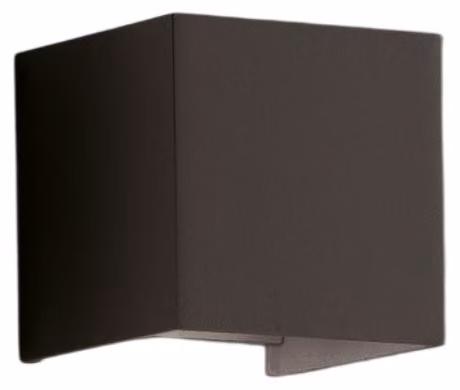 Lampada a led da parete Cubetto IP54 6,5W con alette regolabili Grigio scuro