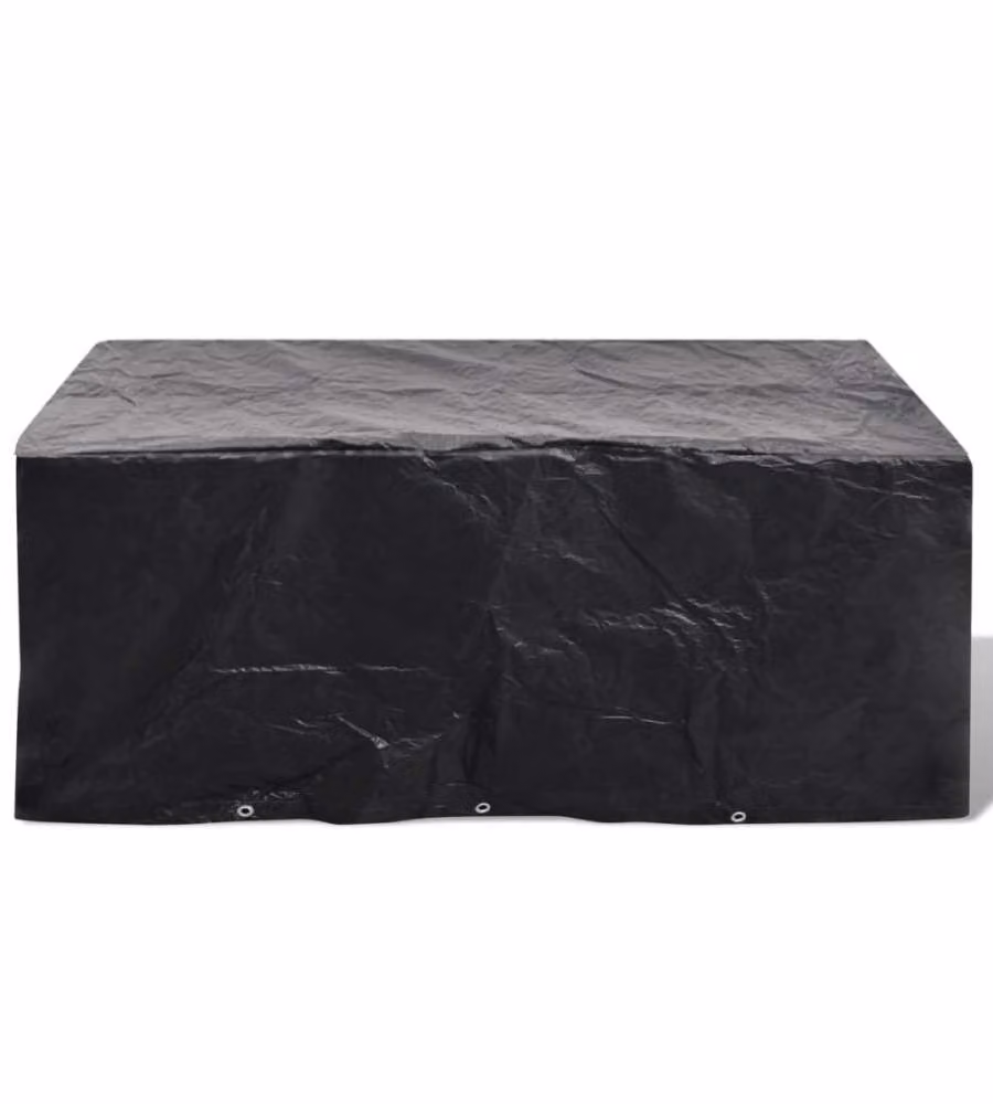 Copertura per Mobili da Giardino vidaXL con 8 Occhielli, Colore Nero, L 240 x P 140 x H 90 cm – 2