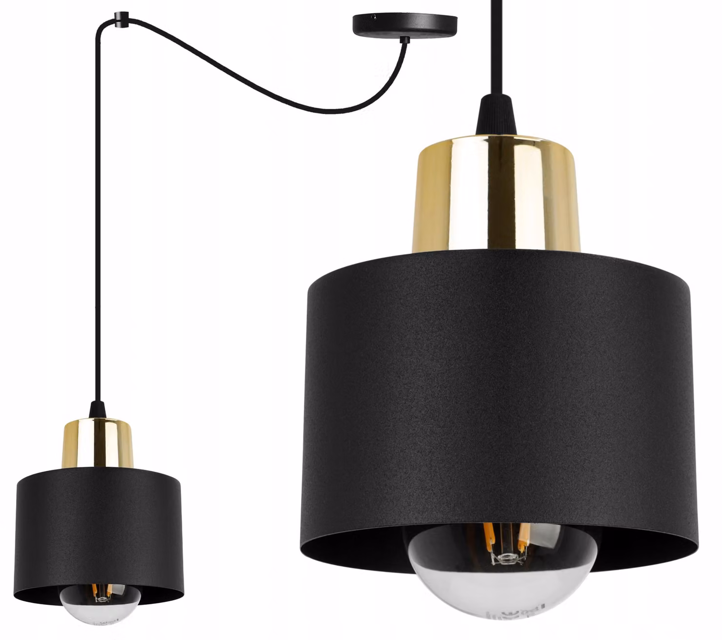 Moderna Lampada A Sospensione Lampada A Led Nera