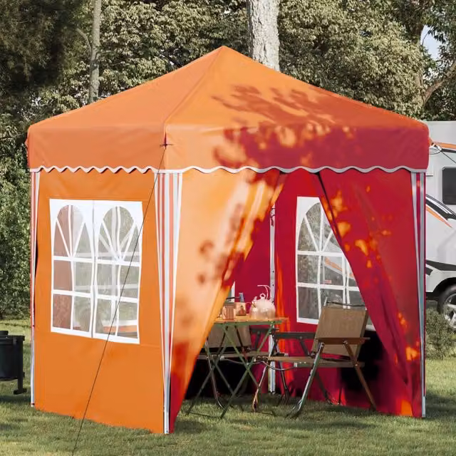 Tenda per feste a pop-up-Gazebo Arancione 195 x 195 x 245 cm 890165