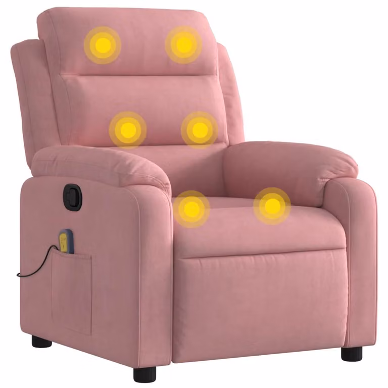 Sedia da massaggio in velluto rosa