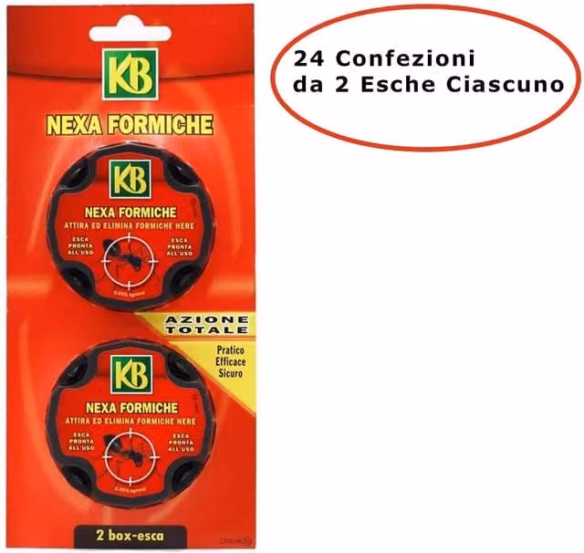 Nexa esca rossa per eliminare le formiche, confezione da 48 unità (2 box da 24)