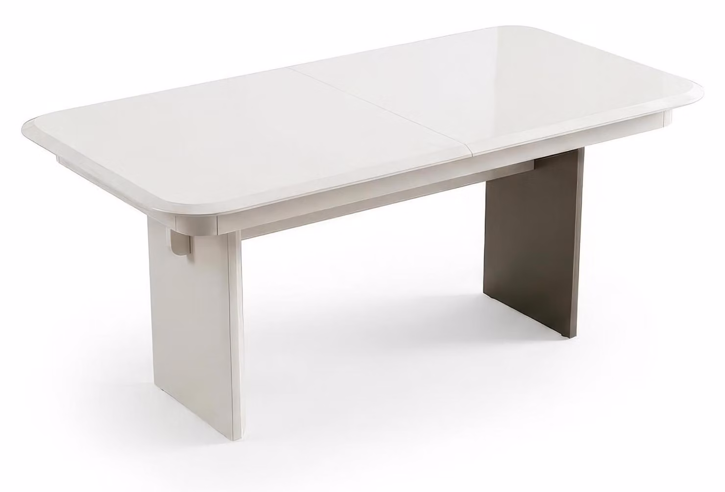 Tavolo da pranzo moderno, beige, lucido, per cucina, sala da pranzo