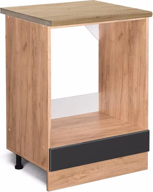 Mobile per forno da incasso Vicco R-Line Antracite lucido e Rovere, L: 60 cm – 1