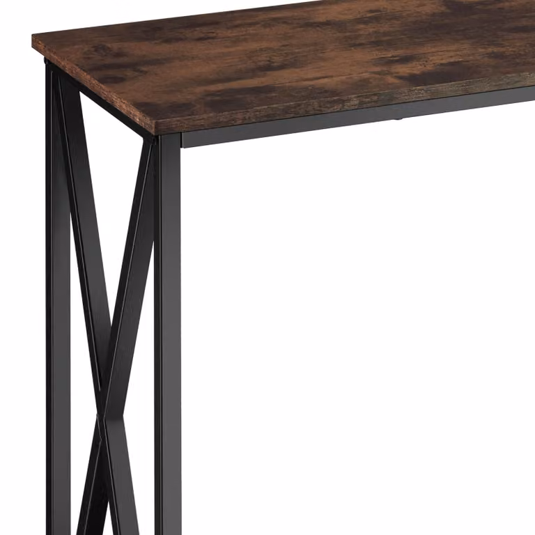Tavolo console Tacoma TecTake GmbH in stile industriale, marrone e nero, L/P/H: 100 x 35 x 80,5 cm