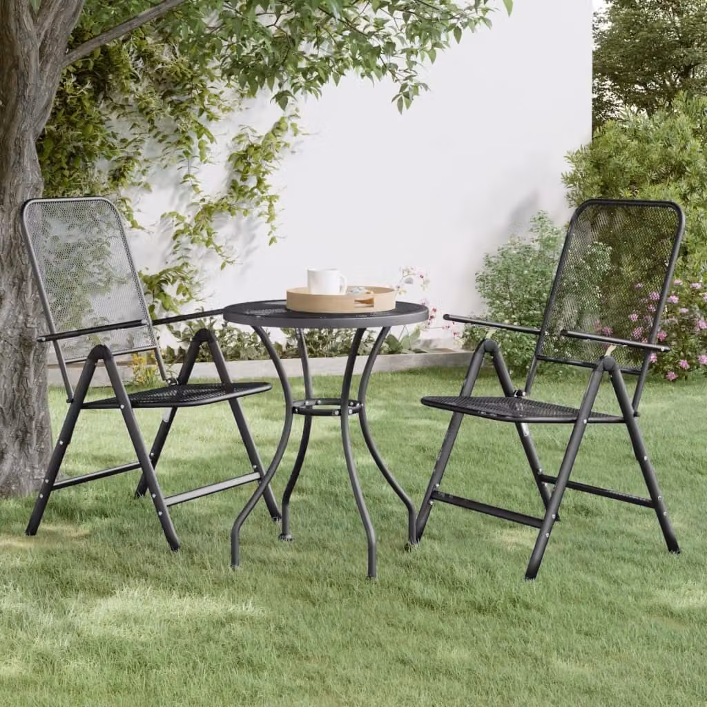 Maison Exclusive - Tavolo da giardino, diametro 60x72 cm, struttura a griglia, colore antracite