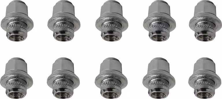 10 dadi ruota M12x1,5, 37mm, a testa piatta, cromati, per Lexus CT, ES IV, ES V, ES VI, ES VII, ES VII AWD, GS I, GS II, GS III, GS III AWD, GS IV, GS IV AWD, IS