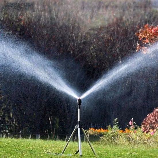 Irrigatore automatico a 360 gradi - Irrigatore telescopico - Irrigatore per grandi aree verdi - ideale per giardino, cortile e prato