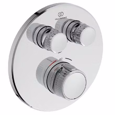 Ideal Standard CeraTherm Navigo - Miscelatore termostatico da incasso per doccia per 2 apparecchi, cromo A7296AA