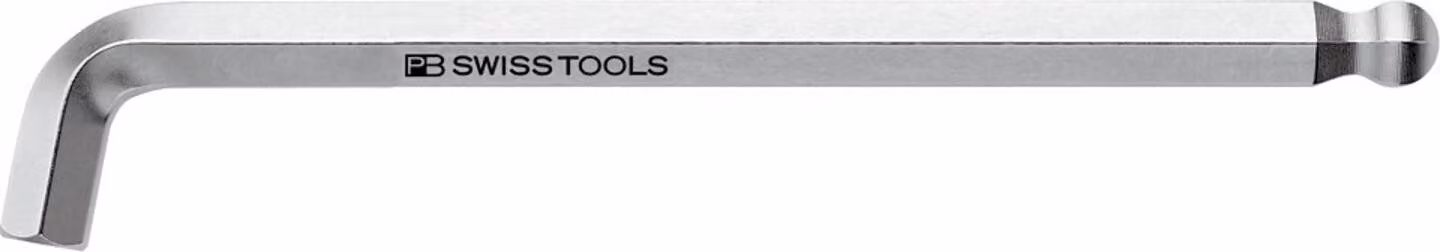 PB Swiss Tools Cacciavite angolare esagonale, con testa sferica e gambo corto, cromato, 1,5 mm