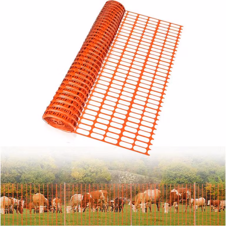 Clanmacy 1x50m barriera recinzione costruzione recinzione rete di avvertimento arancione, rete mobile recinzione di sicurezza, recinzione di cattura di plastica, recinzione flessibile recinzione mobile recinzione di pollo recinzione di pollame