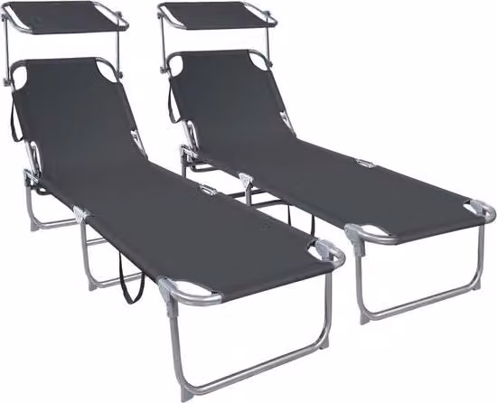 Sedia Esterna con Ombrellone - Regolabile e Ripiegabile - Capacità di Sostegno fino a 110 kg - Ideale per Giardino, Terrazza, e Piscina
